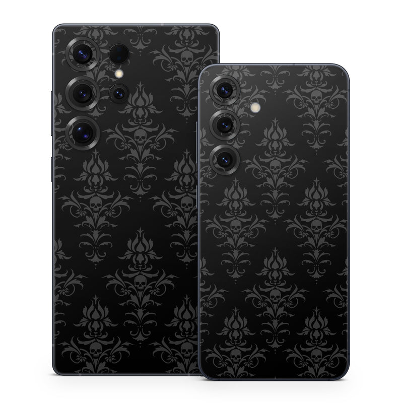 Samsung Galaxy S25 Series Skin design of Black, Pattern, Design, Monochrome, Black-and-white, Darkness, Monochrome photography, Symmetry, with black, gray colors