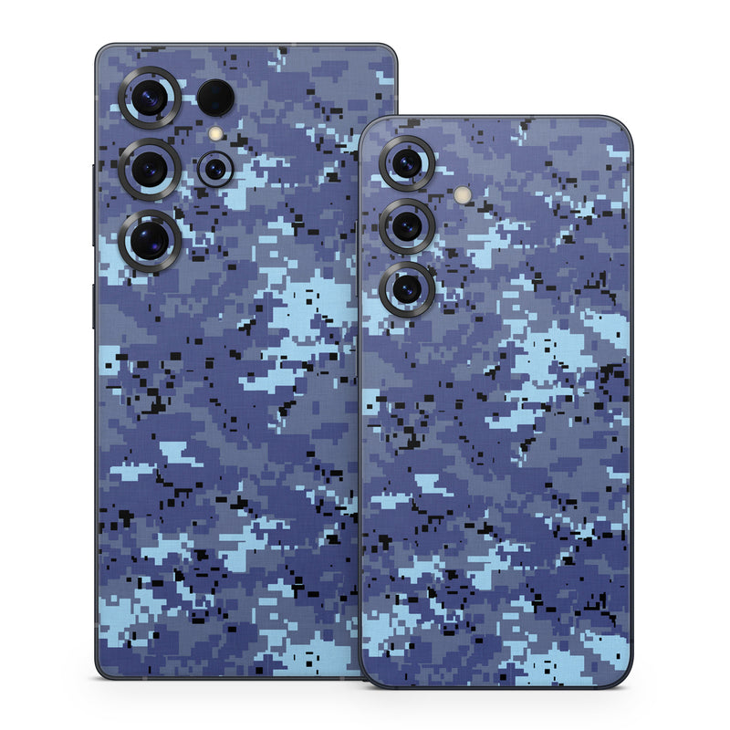 Samsung Galaxy S25 Series Skin design of Blue, Purple, Pattern, Lavender, Violet, Design, with blue, gray, black colors