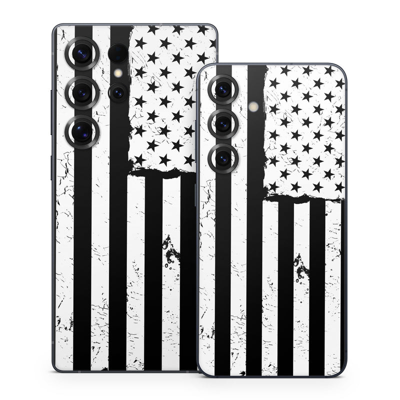 Samsung Galaxy S25 Series Skin design of Line, Black-and-white, Text, Monochrome, Pattern, Design, Monochrome photography, Font, Parallel, Style, with white, black colors