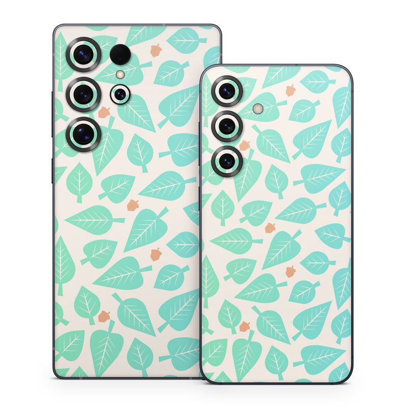 Samsung Galaxy S25 Series Skin design of Aqua, Pattern, Turquoise, Teal, Wrapping paper, Design, Wallpaper, with yellow, green, orange colors