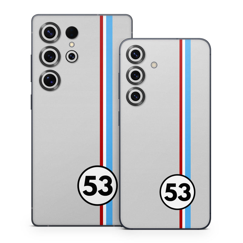 Samsung Galaxy S25 Series Skin design of Line, Sign, Games, with gray, blue, red, white, black colors