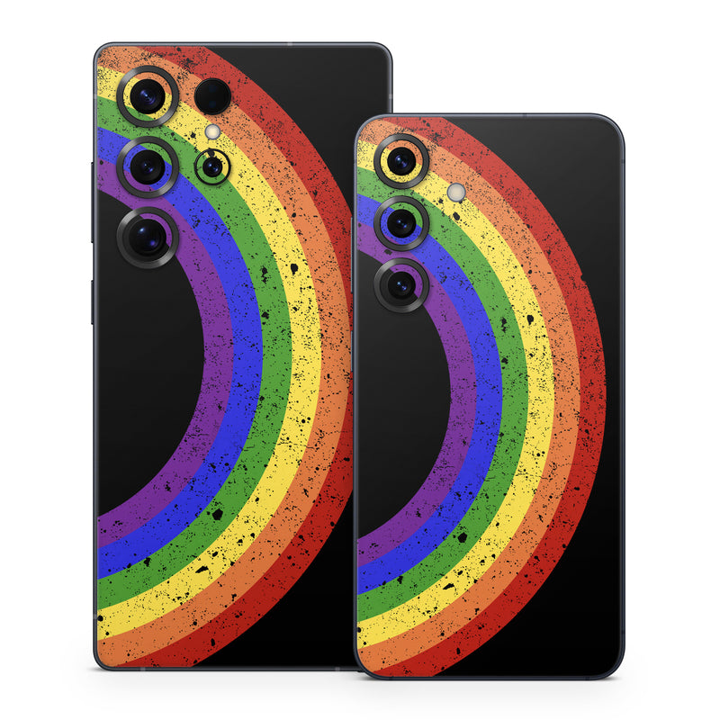 Samsung Galaxy S25 Series Skin design of Colorfulness, Circle, Graphics, Art, with black, blue, purple, green, yellow, orange, red colors