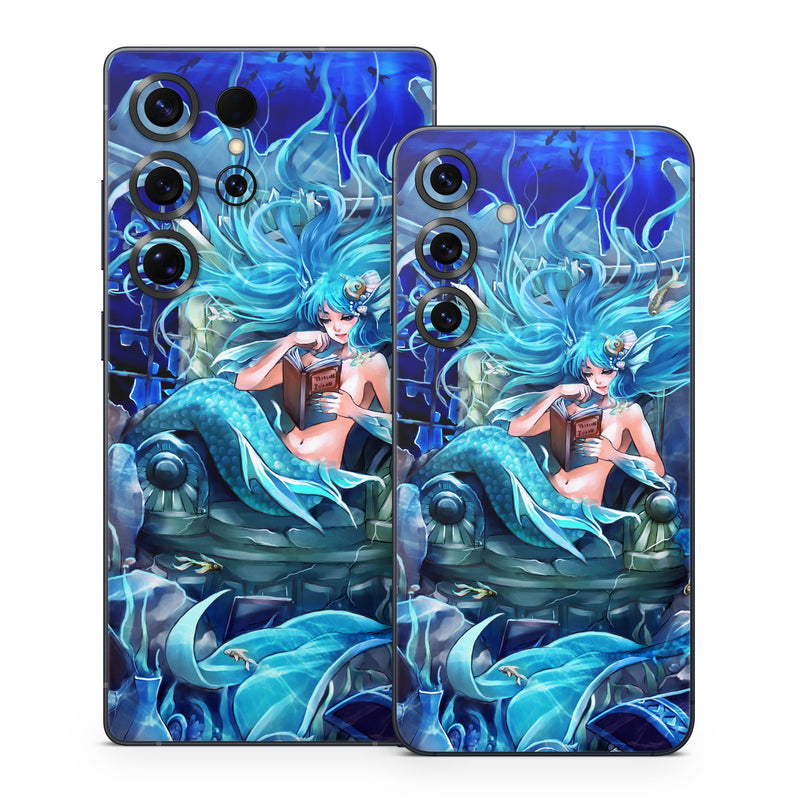Samsung Galaxy S25 Series Skin design of Cg artwork, Fictional character, Electric blue, Illustration, Art, Mythology, Dragon, Games, Mythical creature, with blue, black, yellow, white colors