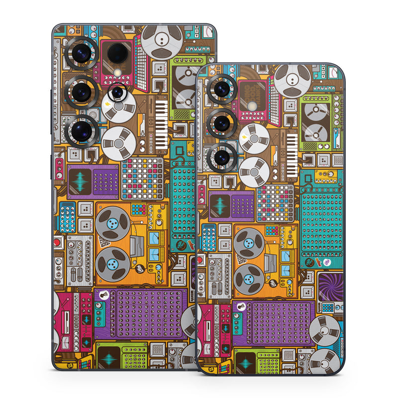 Samsung Galaxy S25 Series Skin design of Games, Pc game, Design, Pattern, Screenshot, Art, with gray, black, red, green, blue, purple colors