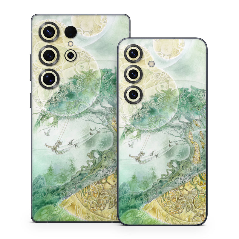 Samsung Galaxy S25 Series Skin design of Illustration, Organism, Art, World, Fictional character, with green, yellow, brown colors