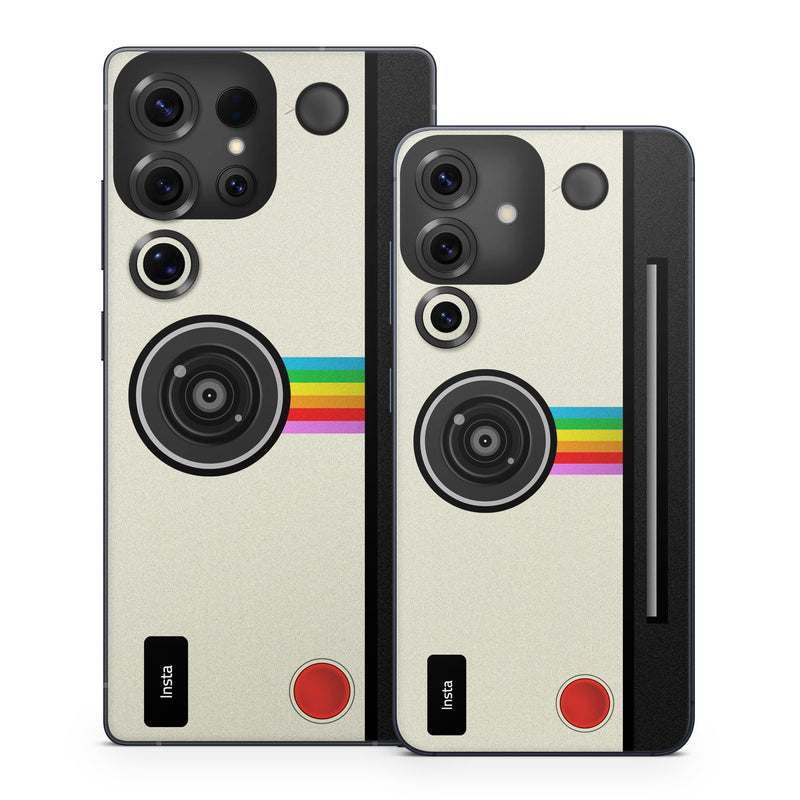 Samsung Galaxy S25 Series Skin design of Cameras & optics, Camera, Technology, Circle, Electronic device, Electronics, Colorfulness, with gray, black, red colors