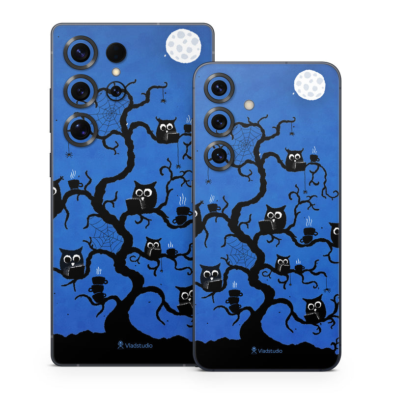 Samsung Galaxy S25 Series Skin design of Illustration, Organism, Pattern, with blue, black colors