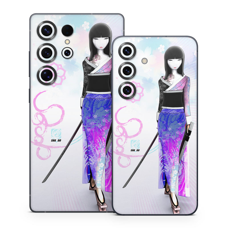 Samsung Galaxy S25 Series Skin design of Clothing, Fashion illustration, Fashion model, Pink, Fashion, Purple, Fashion design, Dress, Barbie, Illustration, with white, pink, purple, black, blue colors