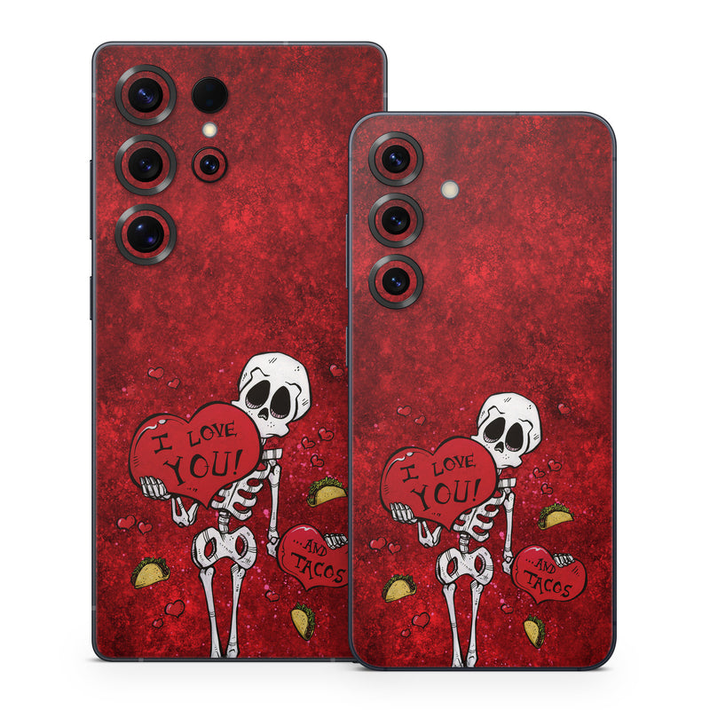 Samsung Galaxy S25 Series Skin design of Font, Red, Art, Magenta, Tints and shades, Pattern, Bone, Plant, Carmine, Visual arts, with black, white, gray, red, yellow colors