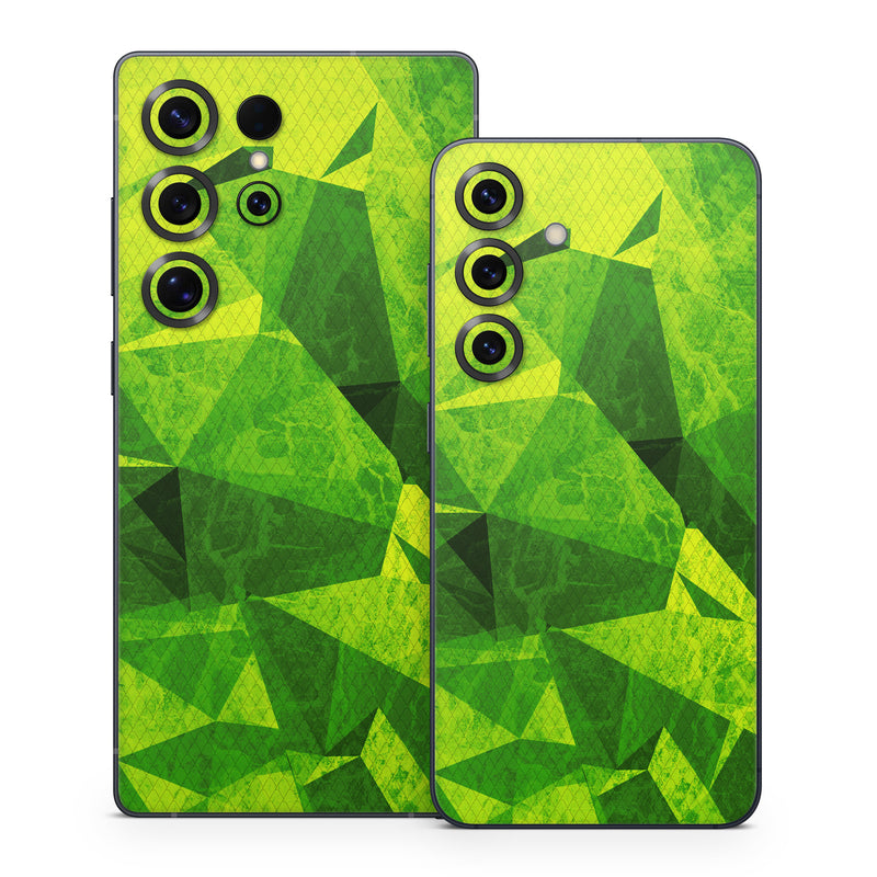 Samsung Galaxy S25 Series Skin design of Green, Pattern, Leaf, Design, Illustration, with green colors