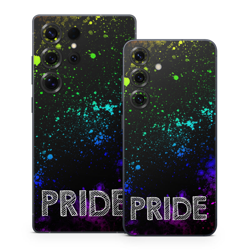 Samsung Galaxy S25 Series Skin design of Green, Text, Graphic design, Font, Graphics, Design, Illustration, Space, Visual effect lighting, Circle, with black, white, blue, purple, green, yellow, orange, red colors