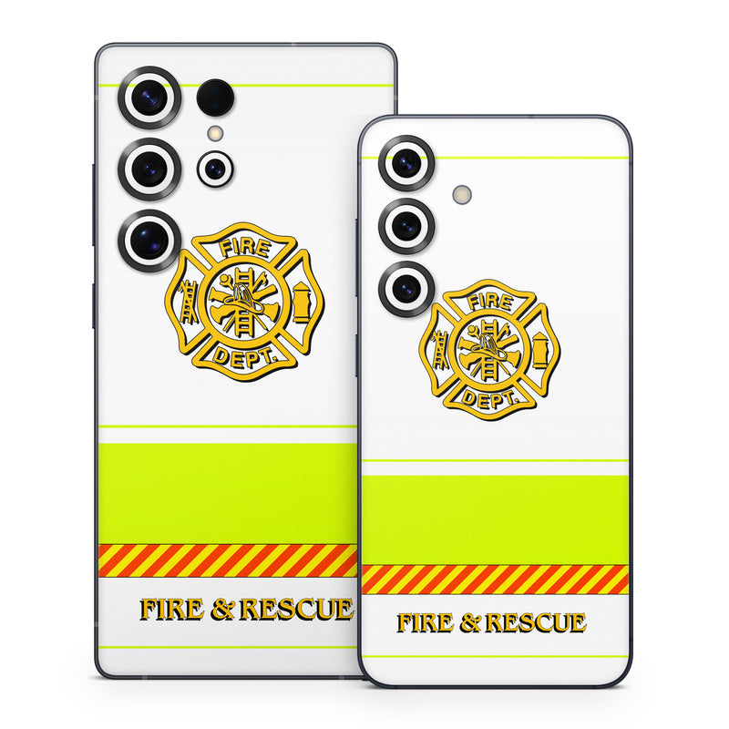 Samsung Galaxy S25 Series Skin design of Yellow, Line, Font, Military rank, with white, green, red, yellow colors