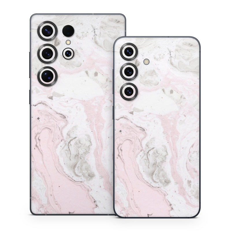 Samsung Galaxy S25 Series Skin design of White, Pink, Pattern, Illustration, with pink, gray, white colors