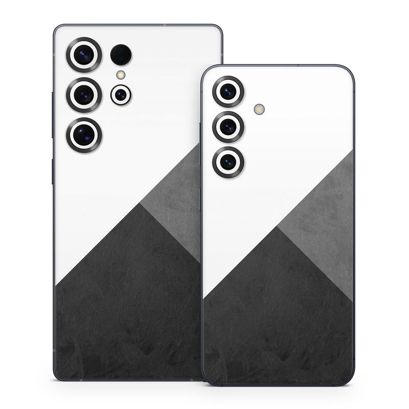 Samsung Galaxy S25 Series Skin design of Black, White, Black-and-white, Line, Grey, Architecture, Monochrome, Triangle, Monochrome photography, Pattern, with white, black, gray colors