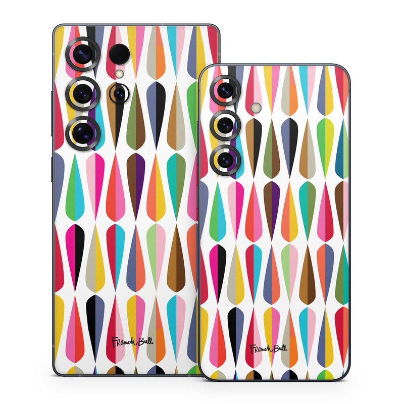 Samsung Galaxy S25 Series Skin design of Colorfulness, Font, Pink, Magenta, Material property, Art, Symmetry, Circle, Pattern, Tints and shades, with white, blue, pink, purple, orange, red, yellow, green, purple colors