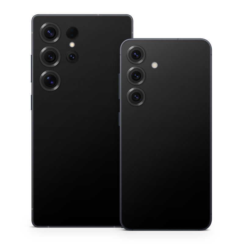 Samsung Galaxy S25 Series Skin design of Black, Darkness, White, Sky, Light, Red, Text, Brown, Font, Atmosphere, with black colors