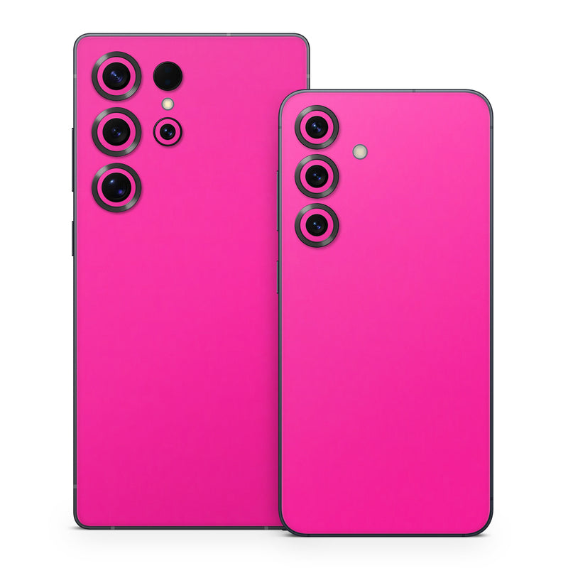 Samsung Galaxy S25 Series Skin design of Purple, Violet, Pink, Magenta, Pattern, Electric blue, Font, Tints and shades, Carmine, Peach, with pink colors