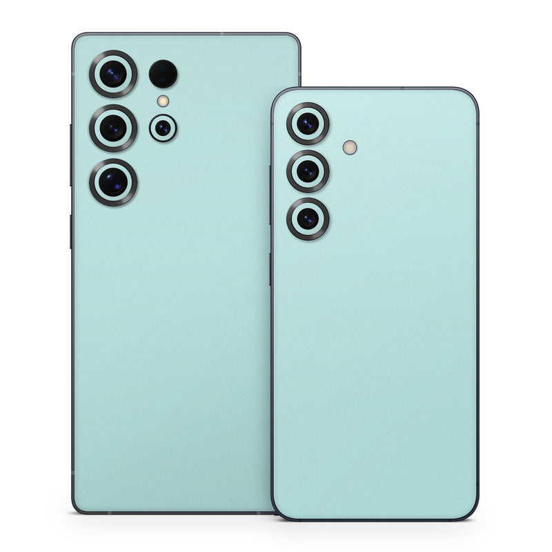 Samsung Galaxy S25 Series Skin design of Green, Blue, Aqua, Turquoise, Teal, Azure, Text, Daytime, Yellow, Sky, with blue colors