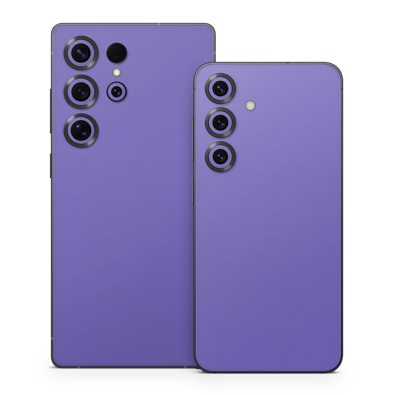Samsung Galaxy S25 Series Skin design of Blue, Violet, Sky, Purple, Daytime, Black, Lilac, Cobalt blue, Pink, Azure, with purple colors