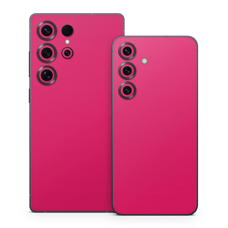 Samsung Galaxy S25 Series Skin design of Red, Pink, with red colors