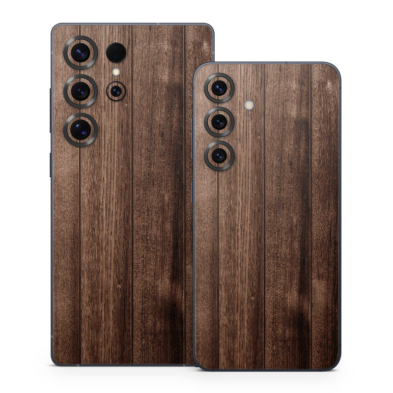 Samsung Galaxy S25 Series Skin design of Wood, Wood flooring, Hardwood, Wood stain, Plank, Brown, Floor, Line, Flooring, Pattern, with brown colors