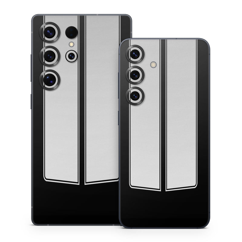 Samsung Galaxy S25 Series Skin design of Font, Architecture, Rectangle, with black, gray colors