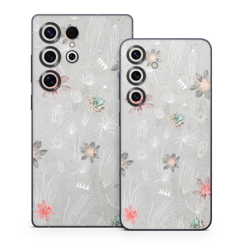 Samsung Galaxy S25 Series Skin design of Pink, Pattern, Wrapping paper, Textile, Design, Wallpaper, Floral design, Plant, Flower, with gray, red, white, pink colors