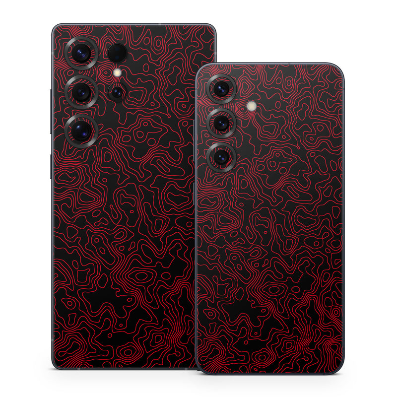 Samsung Galaxy S25 Series Skin design of Pink, Art, Motif, Magenta, Font, Pattern, Symmetry, Rectangle, Circle, Electric blue, with black, red colors