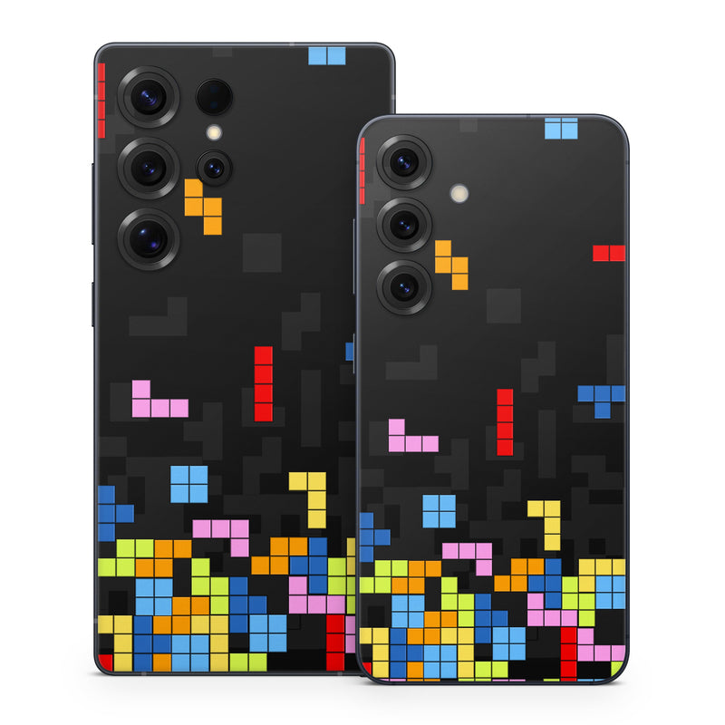 Samsung Galaxy S25 Series Skin design of Pattern, Symmetry, Font, Design, Graphic design, Line, Colorfulness, Magenta, Square, Graphics, with black, green, blue, orange, red colors