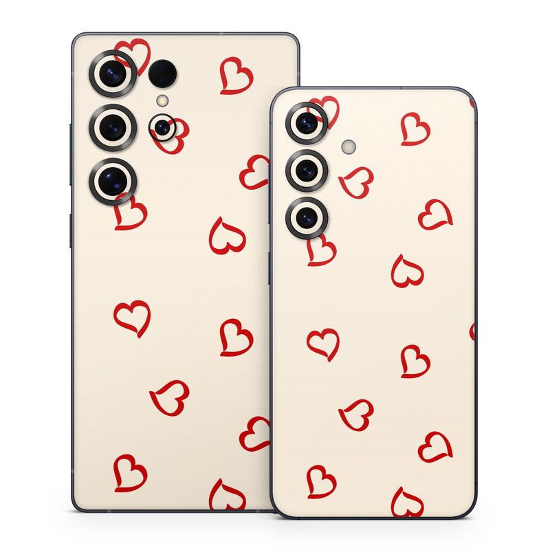 Samsung Galaxy S25 Series Skin design of Font, Circle, Pattern, Plant, Art, Event, Magenta, Carmine, Symmetry, Illustration, with white, red colors