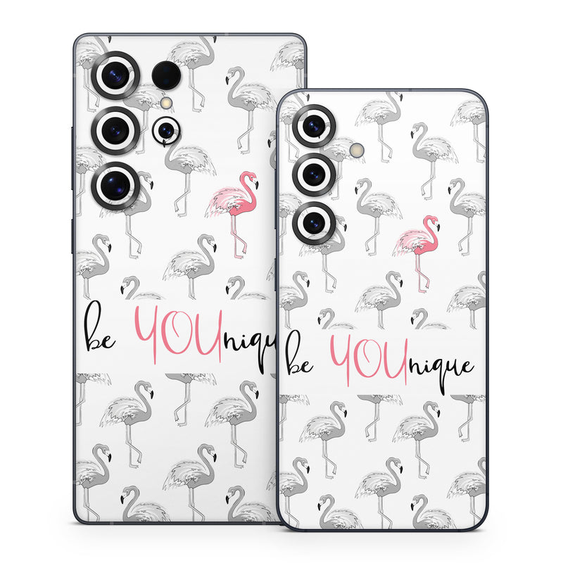 Samsung Galaxy S25 Series Skin design of White, Organism, Mushroom, Line, Font, Bird, Art, Illustration, Pattern, Line art, with white, black, pink, gray colors