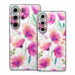 Abstract Pink Poppies Samsung Galaxy S26 Series Skin