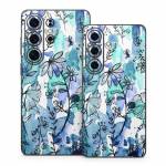 Blue Ink Floral Samsung Galaxy S26 Series Skin