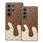 Chocolate Ice Cream Drip Samsung Galaxy S26 Series Skin