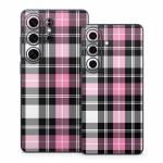 Pink Plaid Samsung Galaxy S26 Series Skin