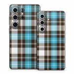 Turquoise Plaid Samsung Galaxy S26 Series Skin