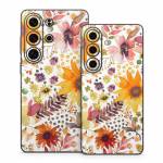 Summer Watercolor Sunflowers Samsung Galaxy S26 Series Skin