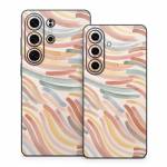 Terracotta Brushstroke Waves Samsung Galaxy S26 Series Skin