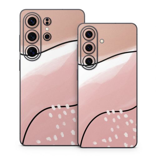 Abstract Pink and Brown Samsung Galaxy S26 Series Skin