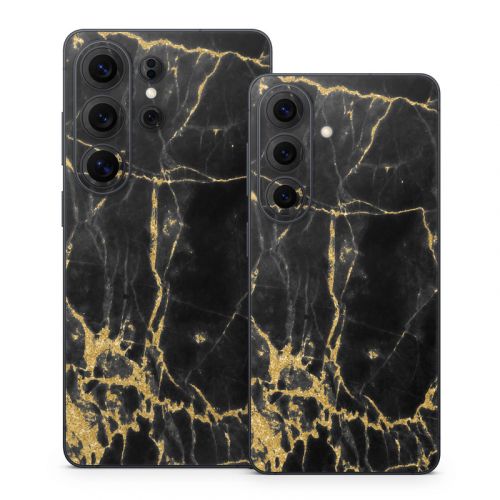 Black Gold Marble Samsung Galaxy S26 Series Skin
