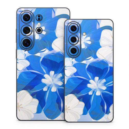 Blue Flowers Samsung Galaxy S26 Series Skin