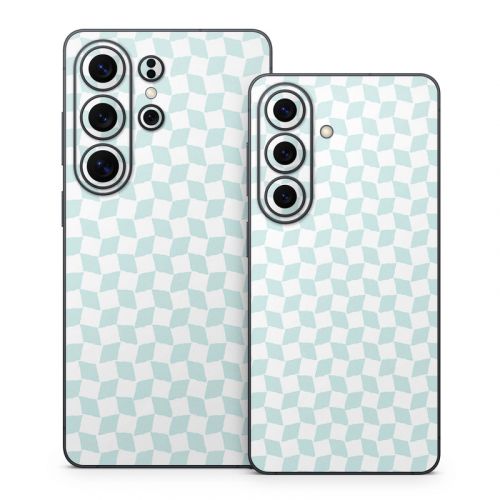 Checker Light Blue Samsung Galaxy S26 Series Skin