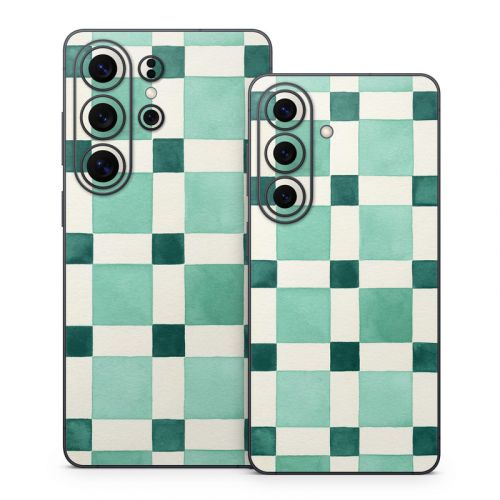 Checker Mosaic Green Samsung Galaxy S26 Series Skin