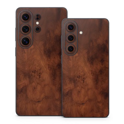 Dark Burlwood Samsung Galaxy S26 Series Skin