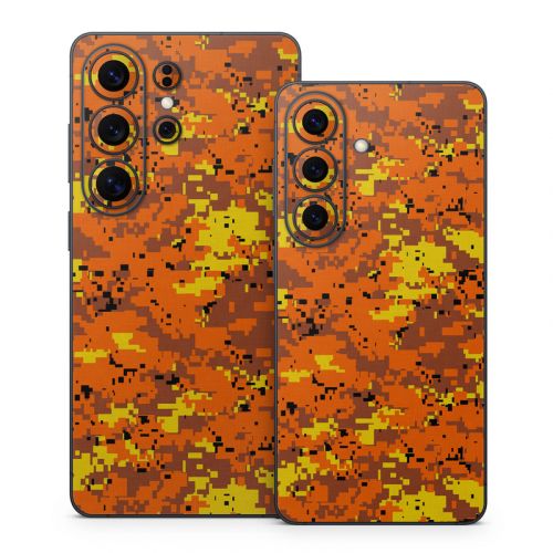 Digital Orange Camo Samsung Galaxy S26 Series Skin