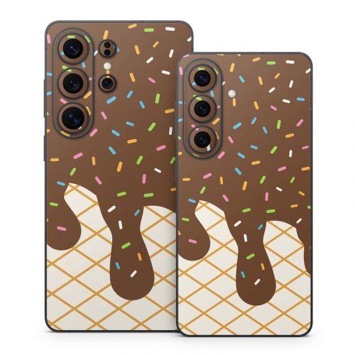 Chocolate Ice Cream Drip Samsung Galaxy S26 Series Skin