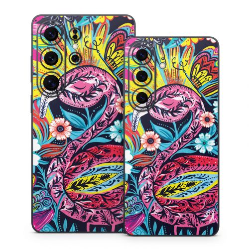 Flashy Flamingo Samsung Galaxy S26 Series Skin
