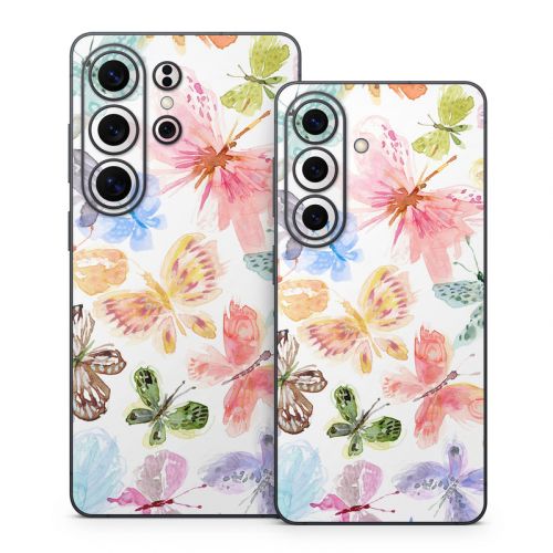 Pastel Butterflies Samsung Galaxy S26 Series Skin