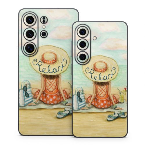 Relaxing on Beach Samsung Galaxy S26 Series Skin