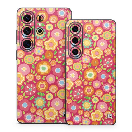 Flowers Squished Samsung Galaxy S26 Series Skin